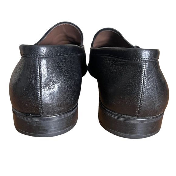 Salvatore Ferragamo black leather men classic slip ons shoes size 11.5 E - Picture 7 of 15